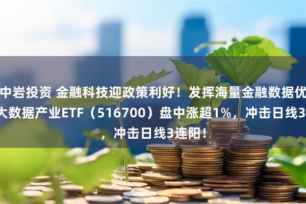 中岩投资 金融科技迎政策利好！发挥海量金融数据优势，大数据产业ETF（516700）盘中涨超1%，冲击日线3连阳！